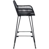  Barski stol 2 pcs Črna 55 x 52 x 92 cm Ratan in železo | Shoptok.si
