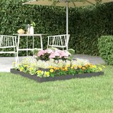 Maison Chic Visoka greda - Greda - Cvetlični Lonec siva 110x110x27 cm trdna borovina, (21789857) | Shoptok.si