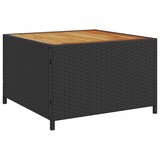  Vrtna sofa L-oblika sa stolom i jastucima crna od poliratana Bež | shoptok.hr