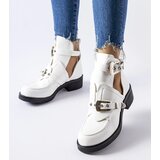 Gemre White ankle boots with cutouts Sperone | Shoptok.si