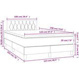  Box spring postelja z vzmetnico LED modra 120x190 cm blago | Shoptok.si