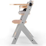 Kinderkraft otroški stol za hranjenje enock™ wood and grey z blazino grey | Shoptok.si