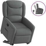 vidaXL naslanjač s funkcijo vstajanja temno sivo blago | Shoptok.si