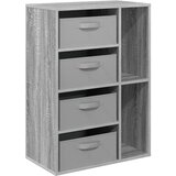  Strani šal s predalom Siva Sonoma 60 x 33,5 x 84 cm, (5000233744) | Shoptok.si