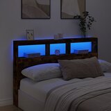 Ormarić za uzglavlje LED boja dimljenog hrasta 160x17x102 cm | shoptok.hr