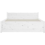  Posteljni okvir bel iz trdnega lesa 135x190 cm 4FT6, (20646772) | Shoptok.si