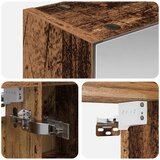  Kupaonski ormar s ogledalom Staro drvo 70 x 14,5 x 70 cm | shoptok.hr