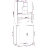 vidaXL Ormari za perilicu rublja 2 kom Betonsko siva Konstruirano drvo | shoptok.hr
