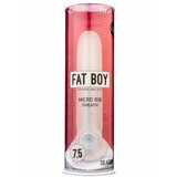 PerfectFIT Fat Boy Micro Ribbed - ovitek za penis (19 cm) - mlečno bela Cene