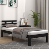 Furnova Posteljni okvir črn iz trdnega lesa 90x200 cm, (21936751) Cene