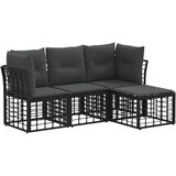  Set vanjskih sofa Crna Poliester | shoptok.hr