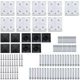 vidaXL set panela za ogradu WPC 1391 x 186 cm crni | shoptok.hr