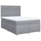  Krevet s oprugama i madracem svjetlosivi 140x190 cm od tkanine | shoptok.hr