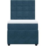 Box spring krevet s madracem plavi 80 x 200 cm baršunasti | shoptok.hr