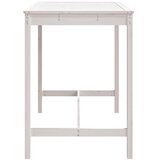  Vrtni stol bijeli 121x82,5x110 cm od masivne borovine | shoptok.hr