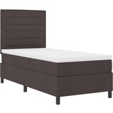  Box Spring postelja z matracem temna rjava enojna iz blaga, (22067318) | Shoptok.si
