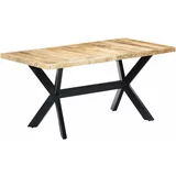  Blagovaonski stol od grubog masivnog drva manga 160x80x75 cm