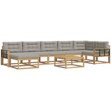  Set vanjskih sofa 8 kom. Bijela i svjetlosiva | shoptok.hr