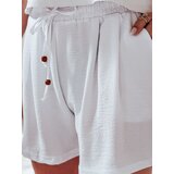 DStreet Spodenki damskie materiałowe SUMMER TRIP białe | Shoptok.si
