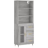 Maison Chic Visoka Komoda - Predalnik siva sonoma 69,5x34x180 cm inženirski les, (21720587) Cene