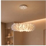 Brilagi LED luster na sajli FEATHER 3xE27/40W/230V + 3xLED/3W prečnik 50 cm bela u