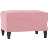  Fotelja s tabureom ružičasta 60 cm baršunasta | shoptok.hr