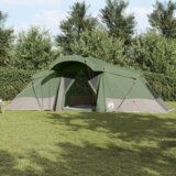 vidaXL družinski šotor z okni dome zelen 6 oseb waterproof Cene