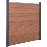 vidaXL Set panela za ogradu smeđi 526 x 186 cm WPC | shoptok.hr