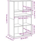 Ormarić za knjige crni 66x31x112 cm od konstruiranog drva | shoptok.hr