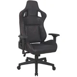 GAMING STOL umetna masa, tekstil črna