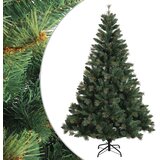  Umjetno božićno drvce s nogom 240 cm PVC i metal Zelena - Zelena 240 cm bez LED svjetala | shoptok.hr