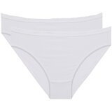 DIM COTTON BIO MINISLIP 2x - Women's cotton panties 2 pcs - white Cijene