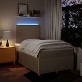vidaXL Krevet box spring s madracem krem 120 x 190 cm od tkanine | shoptok.hr