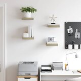  Plutajuće zidne police 4 kom boja hrasta 23 x 23,5 x 3,8 cm MDF | Eponuda.ba
