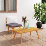 The Living Store Vrtna sedežna garnitura 2-delna z blazinami trden akacijev les - Vrtna Sedežna Garnitura, (21478883) | Shoptok.si