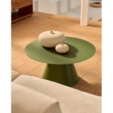 Kave Home Zelena okrogla klubska mizica s stekleno mizno ploščo ø 80 cm Wilshire – | Shoptok.si
