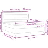  Box Spring postelja z vzmetnico - Svetlo siva, 200x200 cm, Tkanina, (22052634) | Shoptok.si