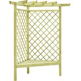  Kotna pergola s klopjo 130x130x197 cm impregnirana borovina | Shoptok.si