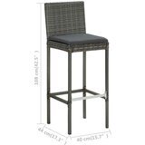  Barska garnitura 3-delna z blazinami siva | Shoptok.si