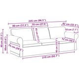 SOFA Krema 245 x 82 x 80 cm tkanina | shoptok.hr