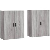  Zidni ormarići 2 kom siva boja hrasta sonome 69,5 x 34 x 90 cm | shoptok.hr