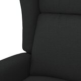  Električni naslonjač od tkanine s krilnim naslonom crni | shoptok.hr