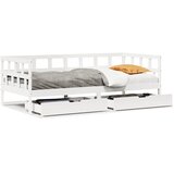  Dnevni krevet s ladicama bez madraca bijeli 80x200 cm masivno drvo | shoptok.hr