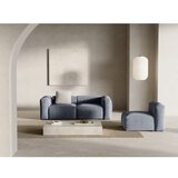 Cosmopolitan Design Prašno modra sedežna garnitura iz rebrastega žameta 224 cm Bergano – | Shoptok.si
