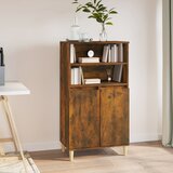  Visoka komoda dimljenog hrasta 60x36x110 cm konstruiranog drva | shoptok.hr
