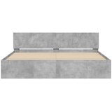  Okvir za krevet s uzglavljem i LED siva boja betona 180x200 cm | shoptok.hr