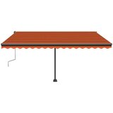  Tenda na ručno uvlačenje LED 400 x 300 cm narančasto-smeđa | shoptok.hr