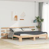 vidaXL Konstrukcija postelje s predalom Rjava 180 x 200 cm Trden les | Shoptok.si