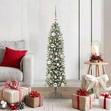  Umjetno vitko božićno drvce Zelena i bijela 120 cm | shoptok.hr