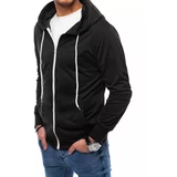 DStreet Black BX5178 men's zipped hoodie